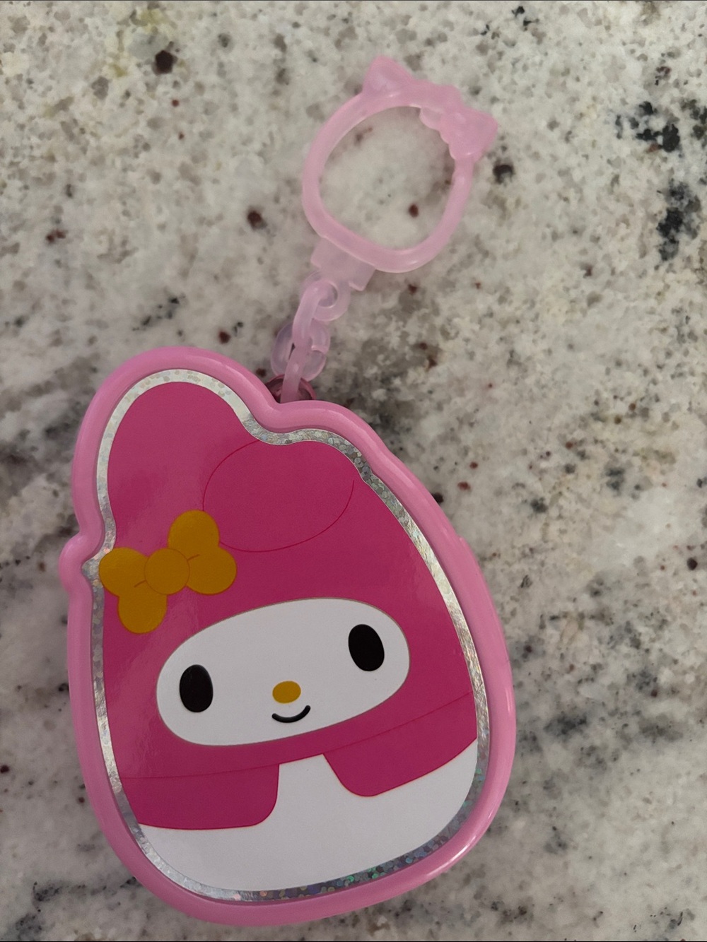 Free w/ Purchase Hello Kitty Pink and Yellow Kids Keychain Pouch